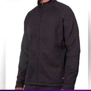 Mondetta Outdoor Project Mens Waffle Weave Full Zip Jacket Black NEW